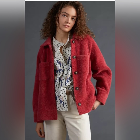 Greylin Jackets & Blazers - #729 Anthropologie Greylin Red Teddy Jacket Medium